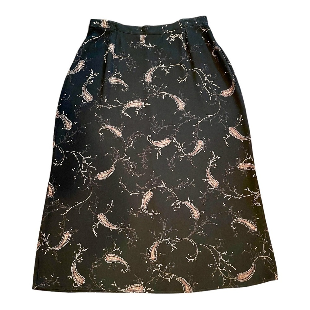 WORTHINGTON WOMAN, PLUS SIZE MAXI SKIRT. BLACK PRINT, STRAIGHT SKIRT. SIZE 18W